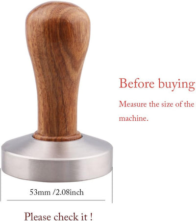 Tamper acero inox 53mm para prensa de café