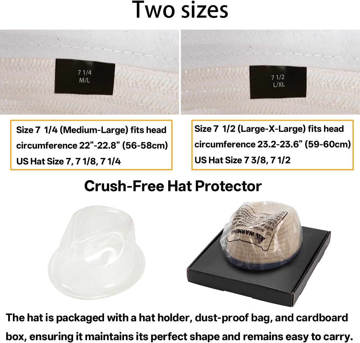 Sombrero paja Trilby ajustable para hombre playa verano