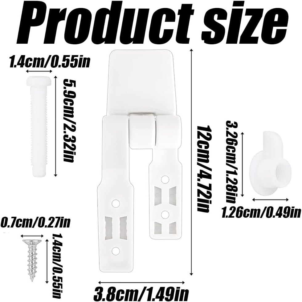 2 Pzas Bisagra Asiento Inodoro Kit Plástico