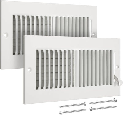 Cubierta ventilación 4x10pulg ajustable 2 vías color blanco