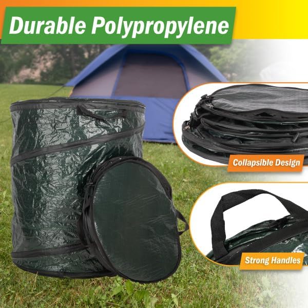 Botes basura campamento 44-29.5-23.1gal plegables exteriores