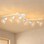 Iluminación pista 6 luces foco blanco para cocina dormitorio