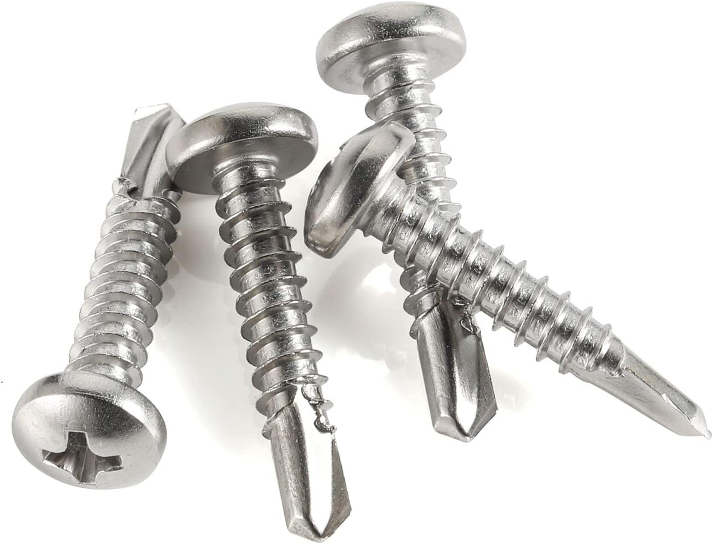 Tornillos autoperforantes acero inox 410 1-1/2pulg 25uds