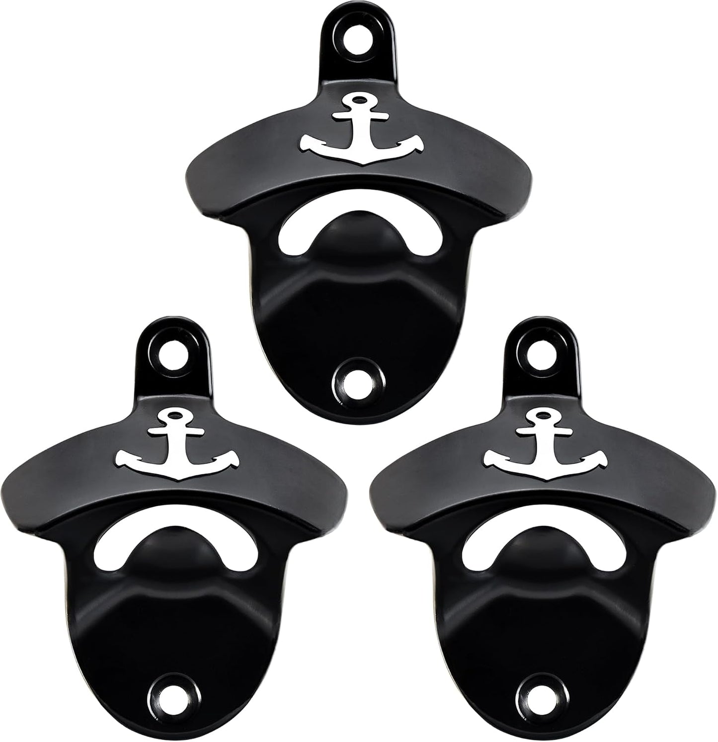 Abridor botellas náutico pared mesa negro blanco set 3