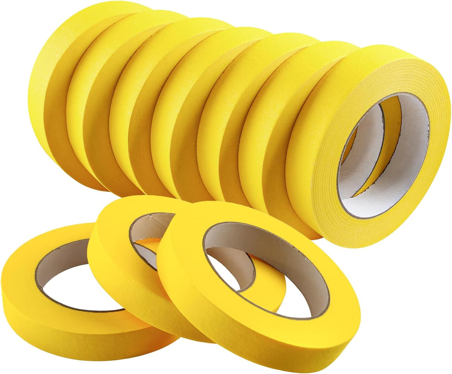 Cinta adhesiva amarilla 0.75pulg x55yd 10rollos