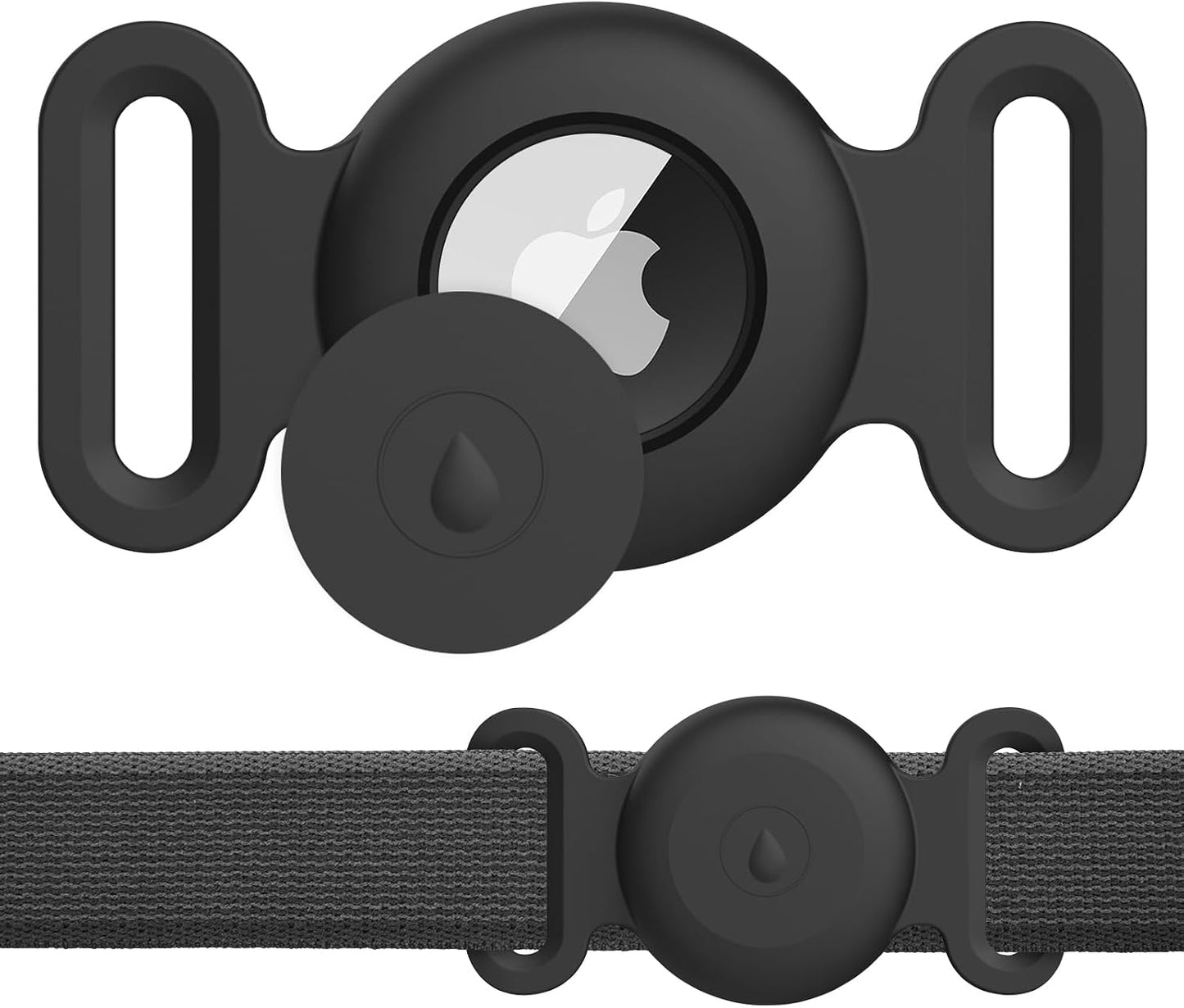 Funda AirTag para collar mascota impermeable silicona
