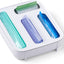 Dispensador bolsas plástico cajón cocina 4 ranuras blanco