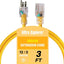 Cable extensión interior impermeable 3ft amarillo SJTW resistente