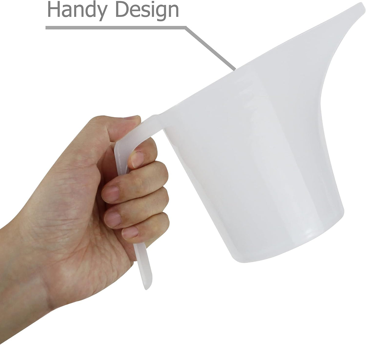 Taza medidora embudo plástico boquilla larga 4unid 33.8oz