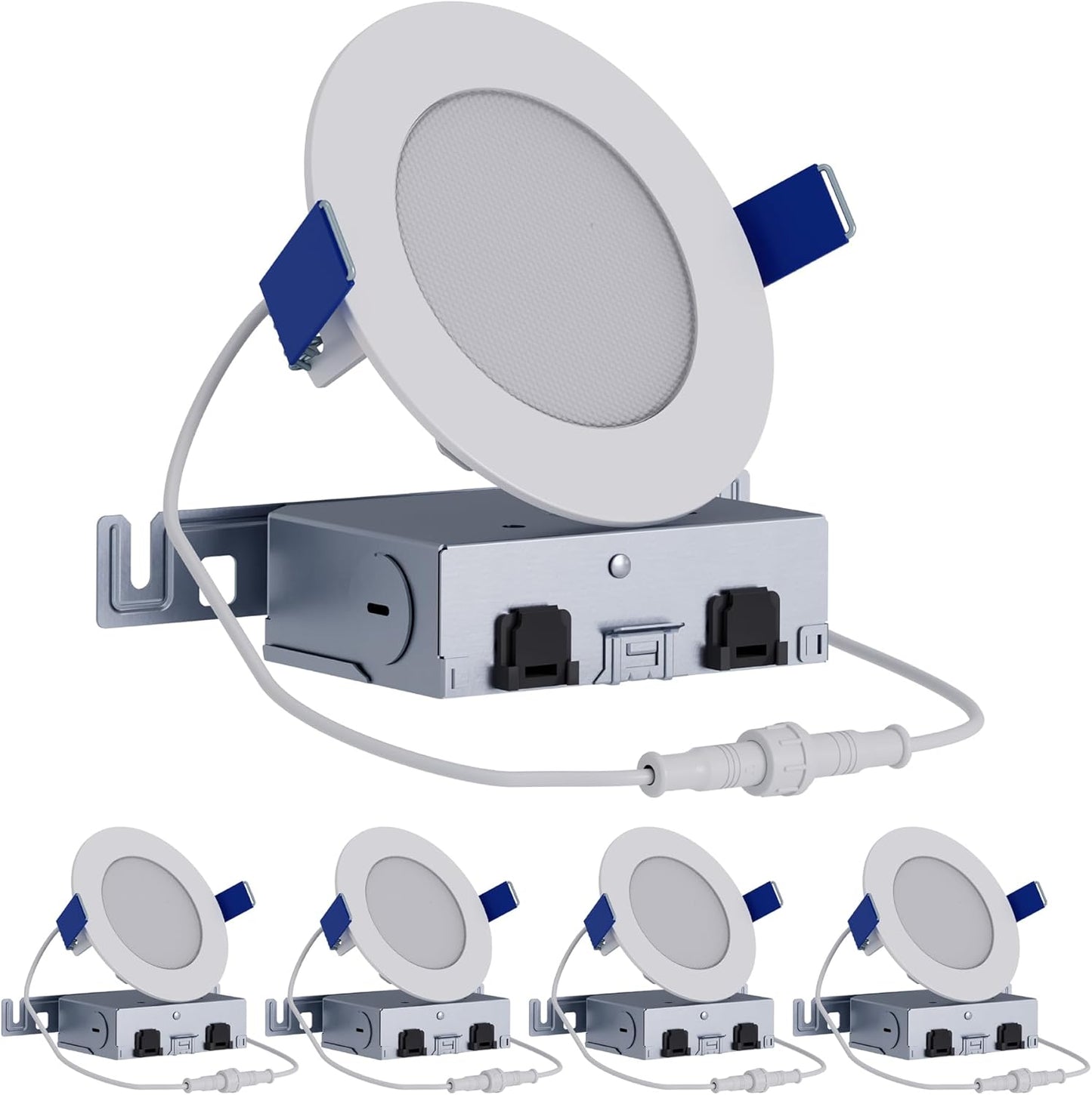 4 Luces LED Empotrables 4pulg Regulables 2700K-5000K