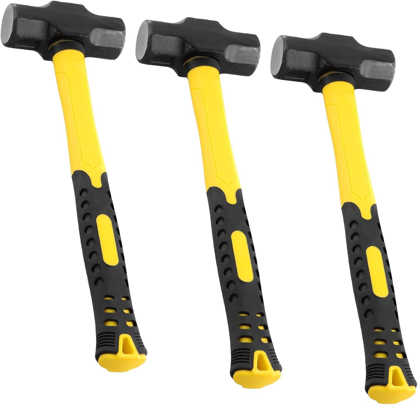 3 Martillos Trineo 2lb Asas Absorbe Impacto Cabeza Acero Sólido