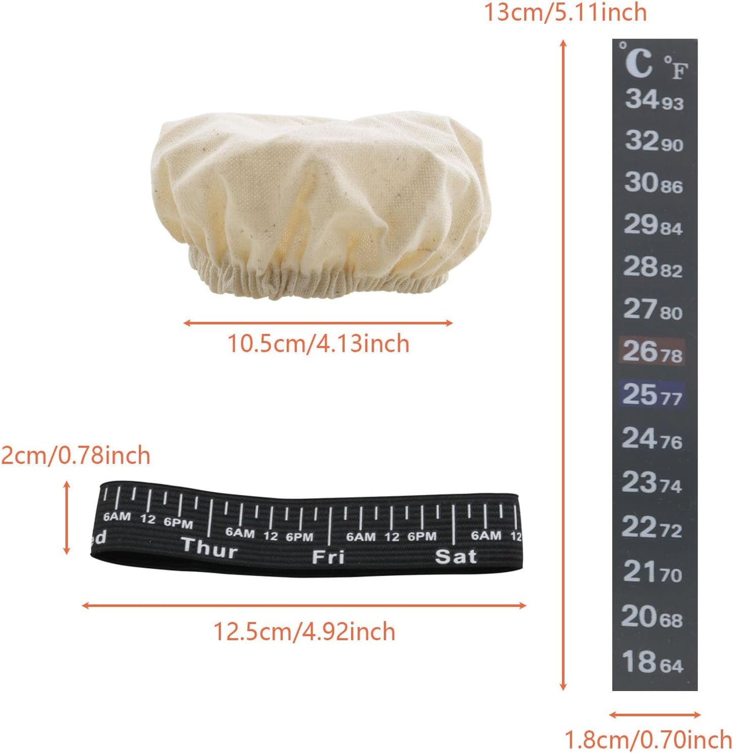 2 Pzas Funda Tela Transpirable para Tarros Fermentación Pan