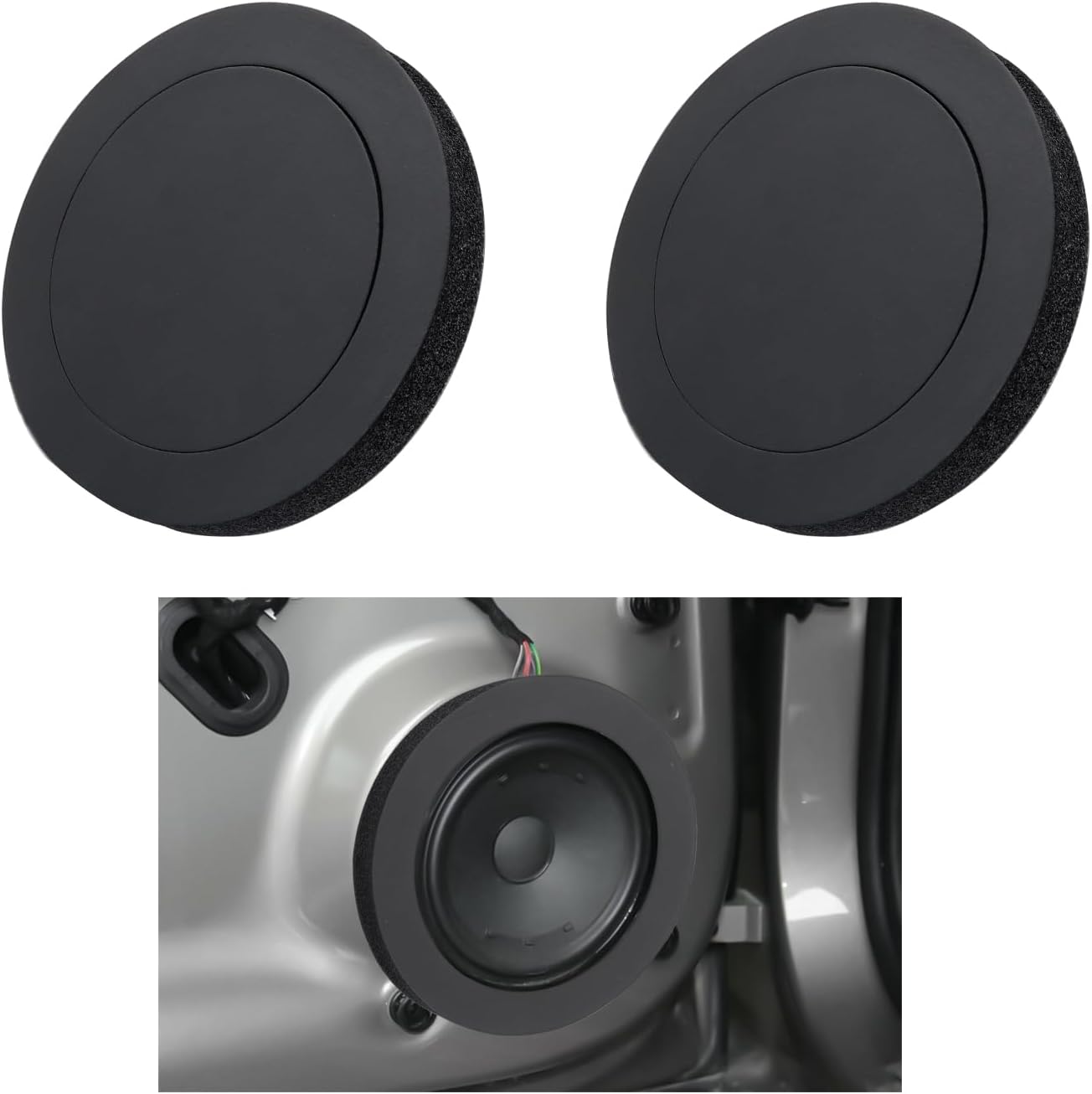 2 Potenciadores Espuma Altavoz 6.5" Autoadhesivo Universal
