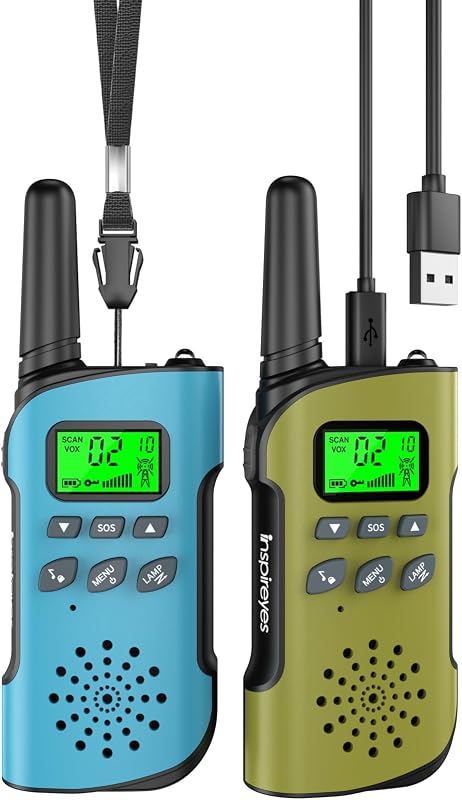 Walkie Talkies para niños 2en1 recargables largo alcance