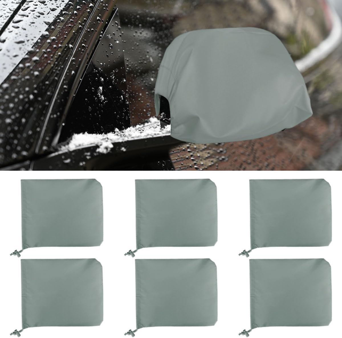 6 Cubiertas nieve espejo lateral impermeable tela Oxford 210D