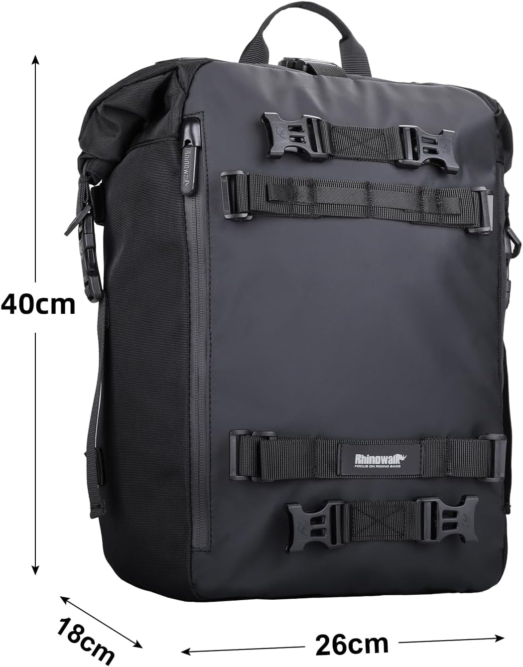 Bolsa sillín motocicleta impermeable 20L negro