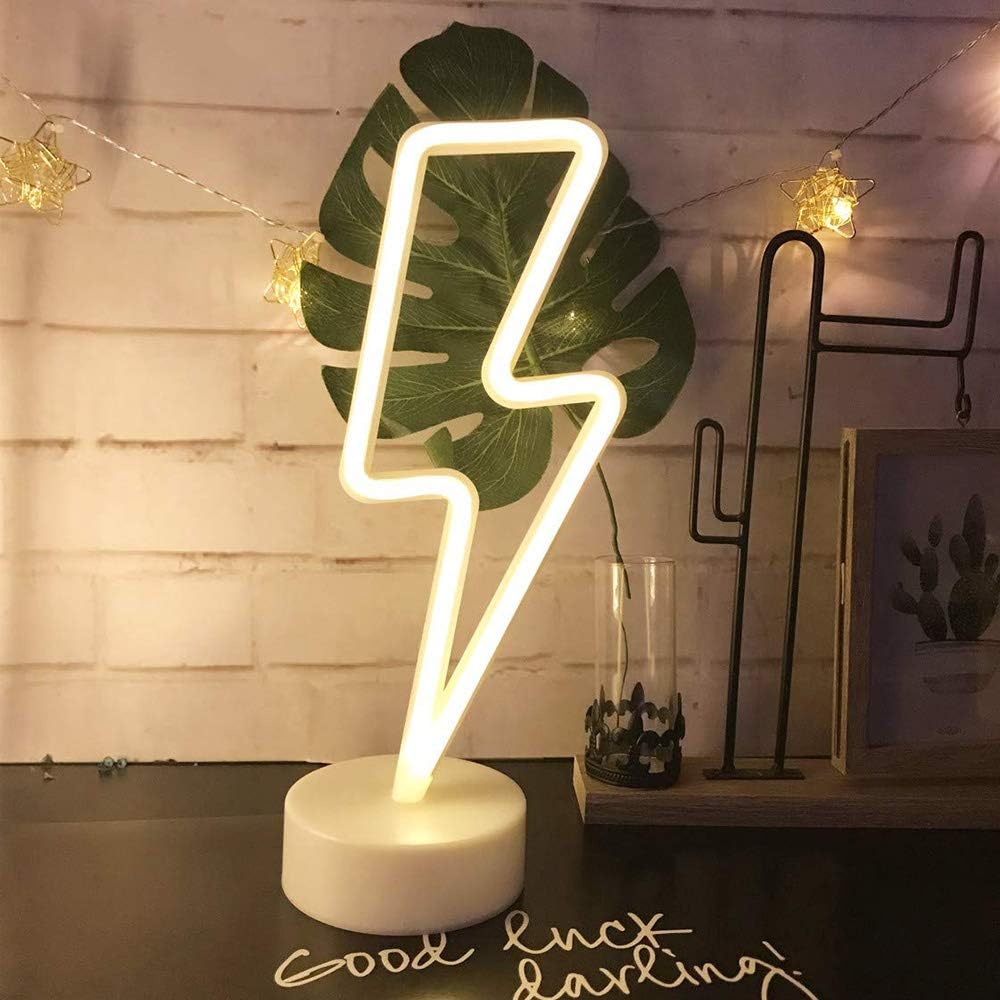 Cartel neón LED interior con base batería/USB