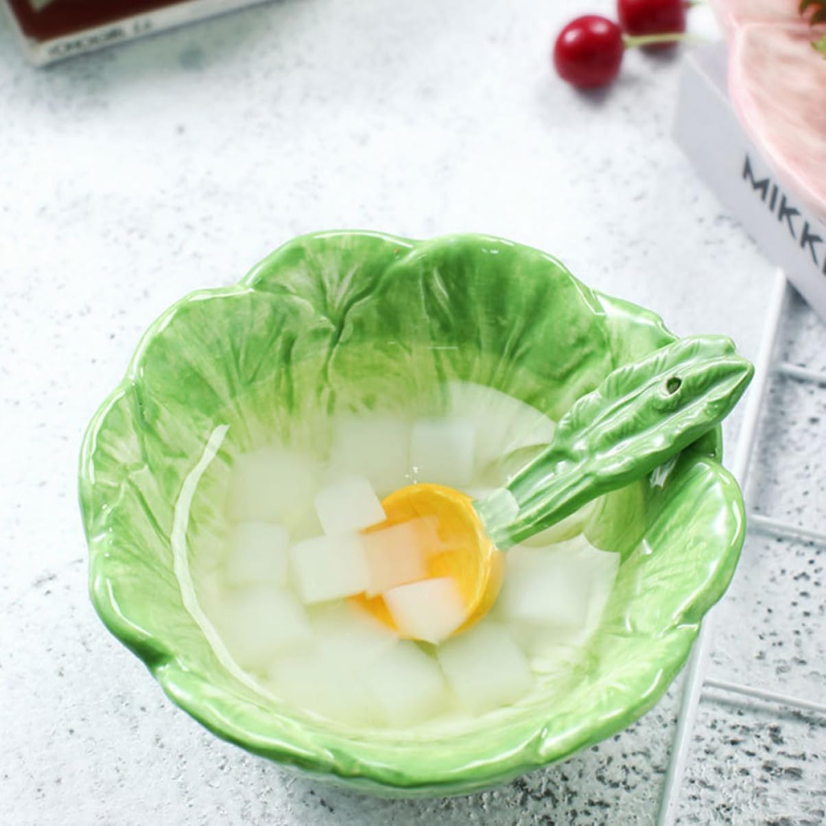 Tazón cerámica conejo col para sopa y postre