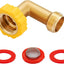 Conector manguera 3/4 rosca giratorio rápido 90 grados