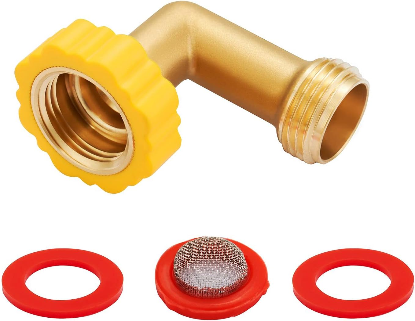 Conector manguera 3/4 rosca giratorio rápido 90 grados