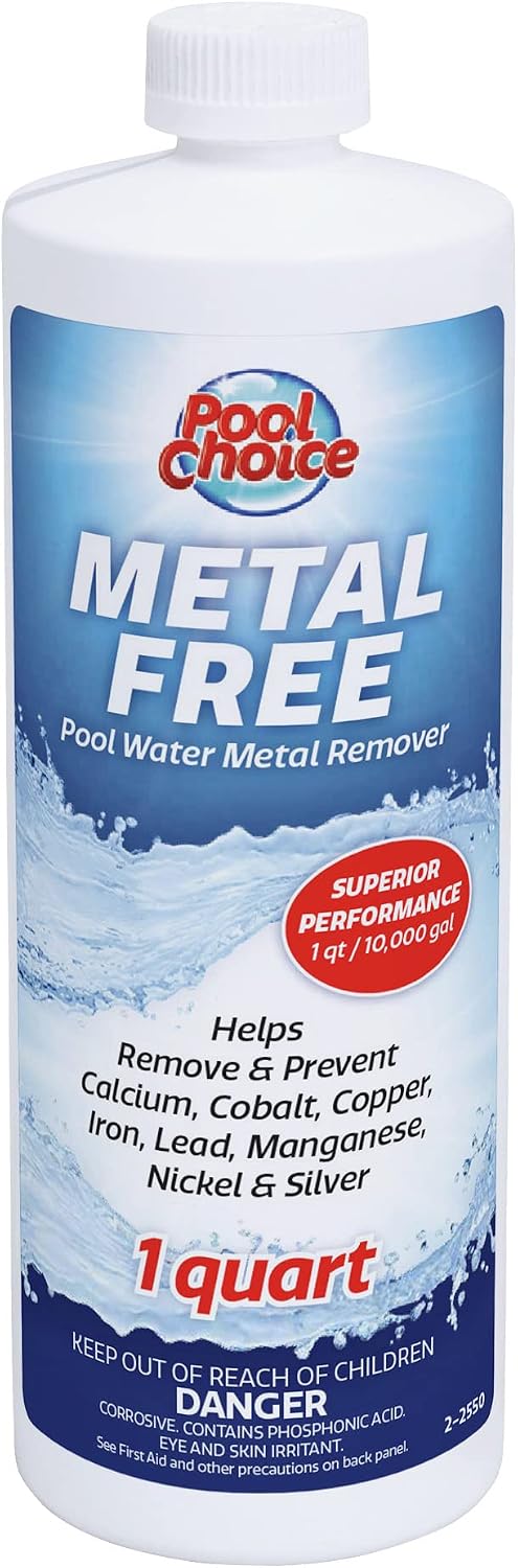 Removedor de metales para piscina 1qt fabricado EE.UU.