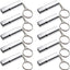 10 Silbatos Supervivencia Llavero Tubos Dobles Aluminio