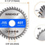 2 Hojas Sierra Circular 4-1/2pulg Eje 7/8pulg Dientes TCT