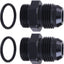 Adaptador 20AN macho a ORB aluminio negro pack 2