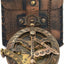 Reloj bronce con brújula y funda cuero regalo náutico hombre