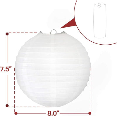 Faroles papel blanco 8pulg pack 10 decoración hogar boda