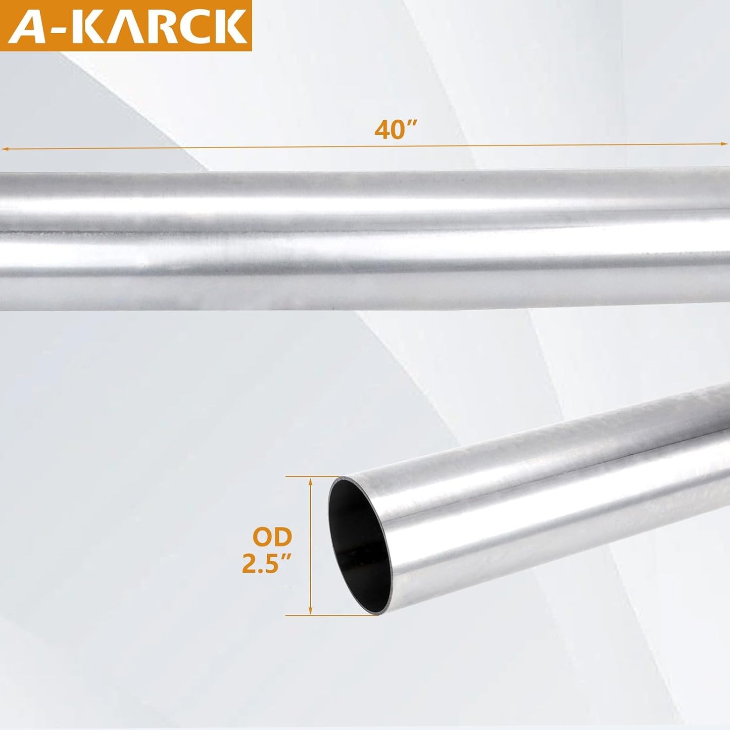 Tubo escape recto acero inox 40pulg