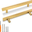 20 Tiradores Dorados Cuadrados Acero Inox 5"