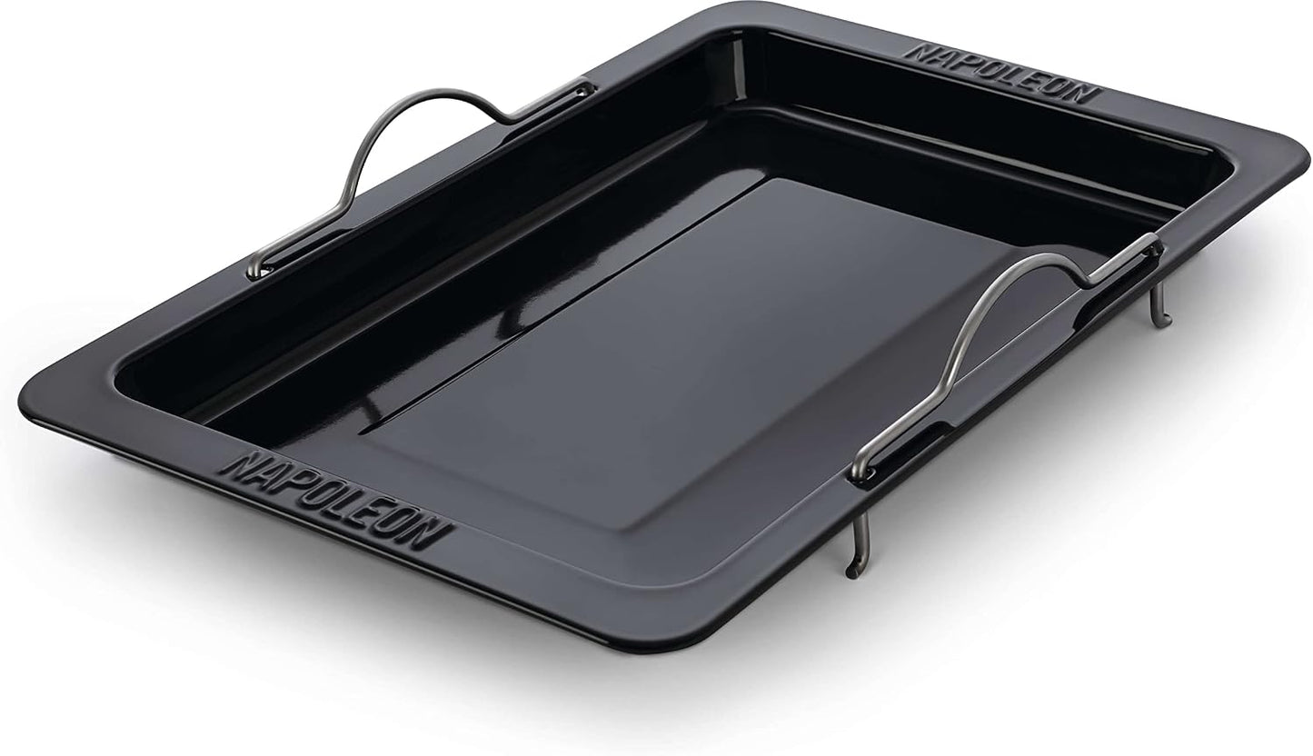 Sartén asar parrilla esmaltada 17.75x28.6pulg asas