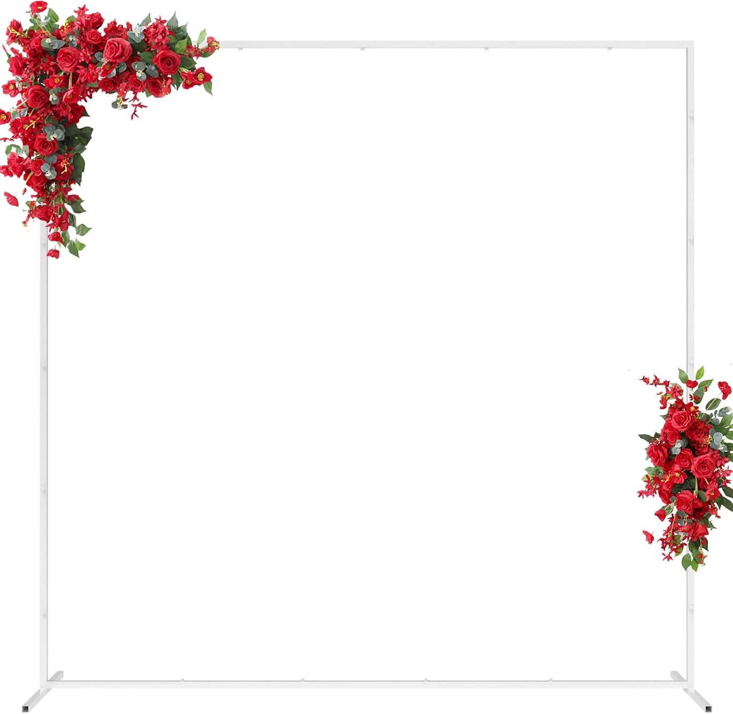 Arcos boda blancos 6.6x6.6ft soporte globos metal jardín