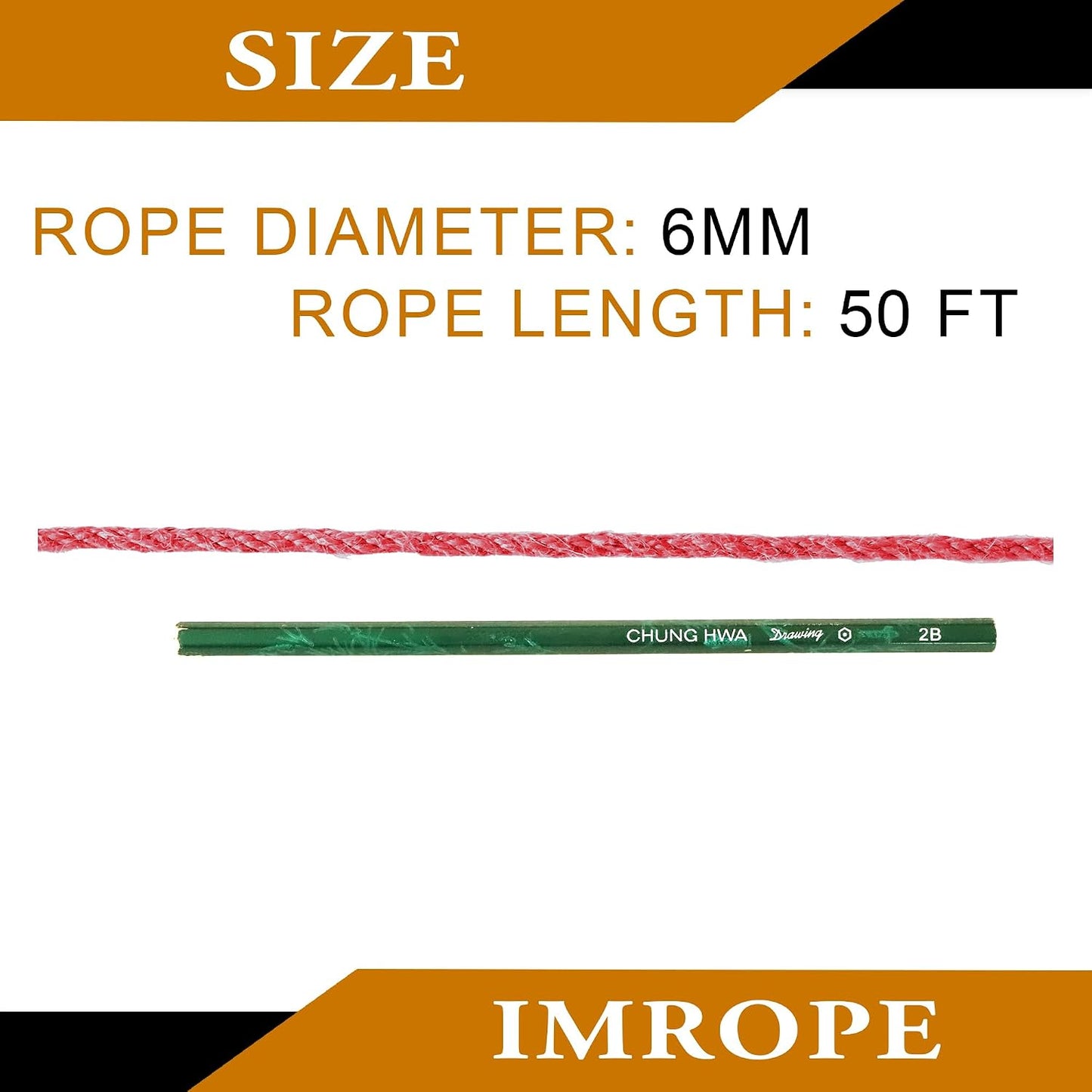 Cuerda yute roja 6mm x15m para jardinería y manualidades