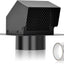Tapa ventilación techo 4" acero galvanizado con damper negro