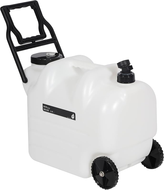 Contenedor agua 7.4gal con ruedas espita para acampar sin