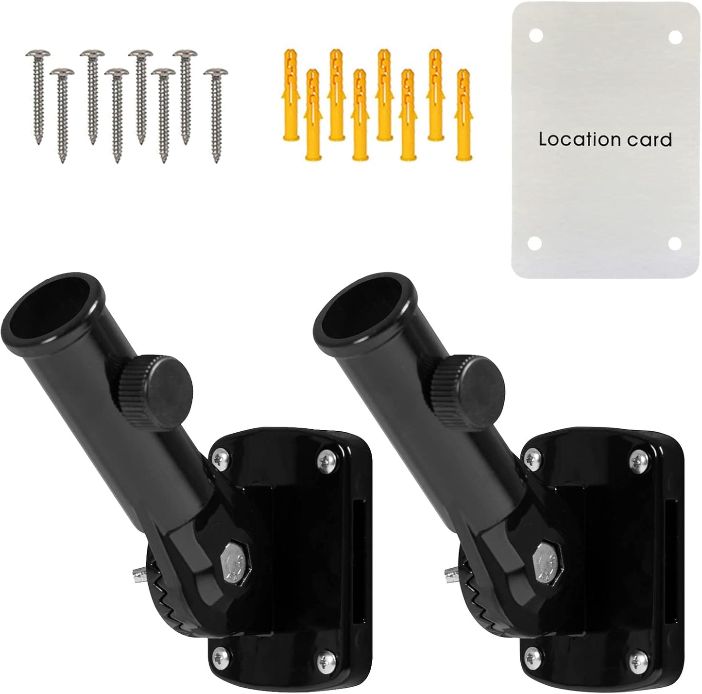 Soporte ajustable asta bandera aluminio negro 1"