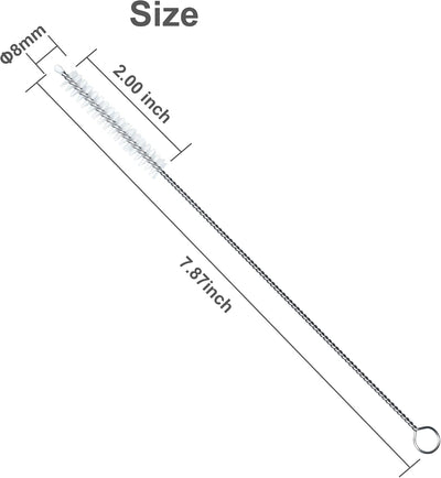 Cepillo limpiador pajillas acero inox 7.87pulg