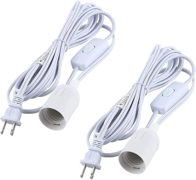 Extensión lámpara colgante E26 con interruptor 12ft pack 2
