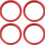 4 Anillos Decorativos Rojos para Audi A3 S3 2013-20