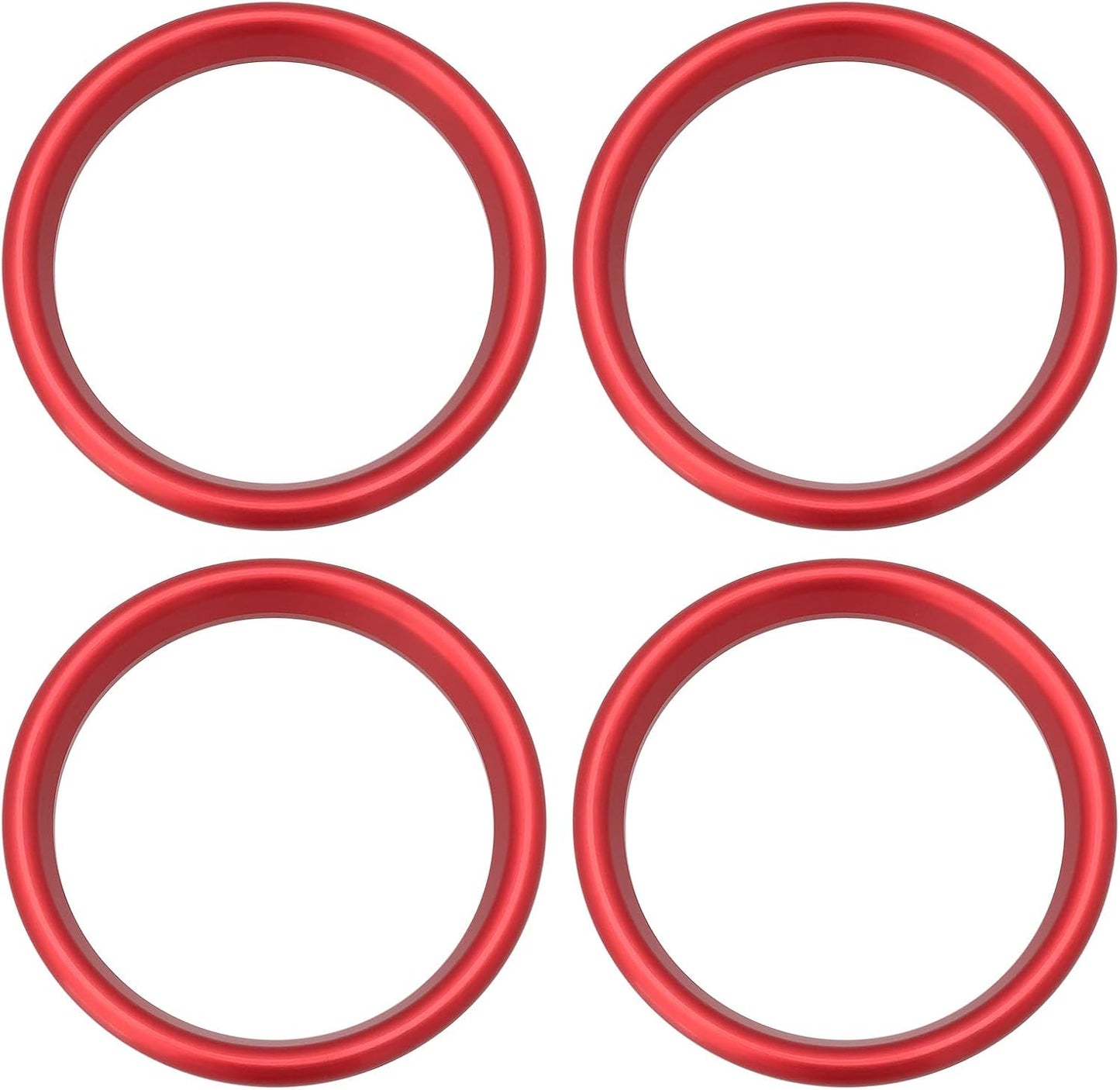 4 Anillos Decorativos Rojos para Audi A3 S3 2013-20