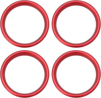 4 Anillos Decorativos Rojos para Audi A3 S3 2013-20