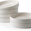 Set 6 Cuencos Pasta Blanco Mate Poco Profundos