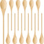 12 Pzas Cucharas Madera Mango Largas para Cocinar