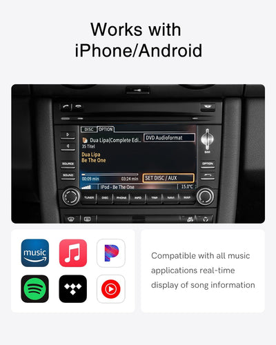 Adaptador Bluetooth para Porsche PCM3.0 con control volante