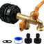 Adaptador bolsa IBC doble salida grifo latón 2en1 2pulg