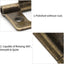 6 Pzas Bisagras Puerta Plegable Bronce 2x0.9"