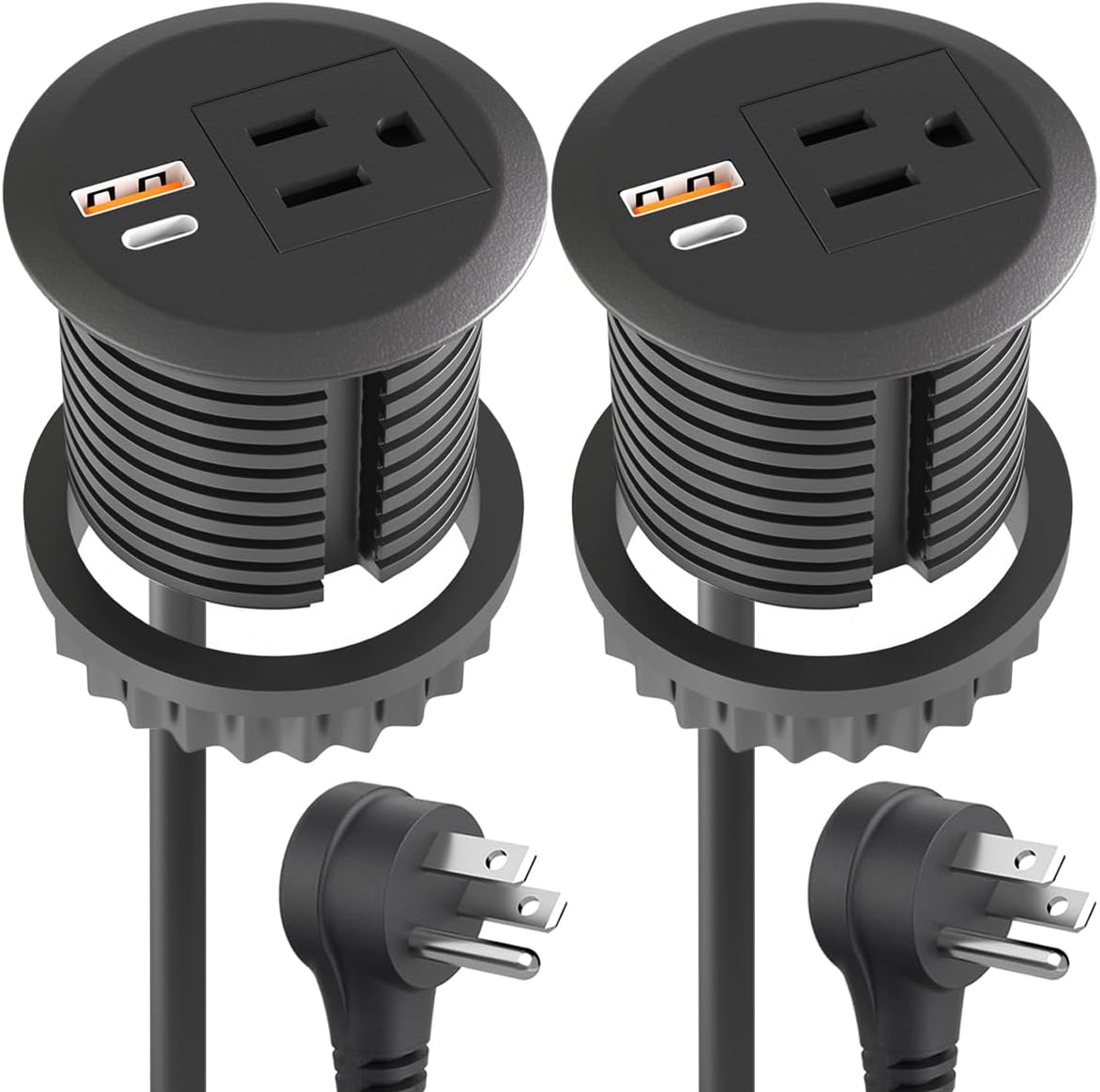 2 Ojales Alimentación USB C 20W Negro 10ft