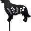 Estaca jardín perro metal negro Golden Retriever